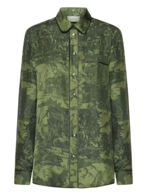 Pierre-Louis Mascia シルクシャツ メンズ 総柄 イタリア製 Pierre-Louis Mascia フローラル シャツ | ニュートラル | FARFETCH JP
