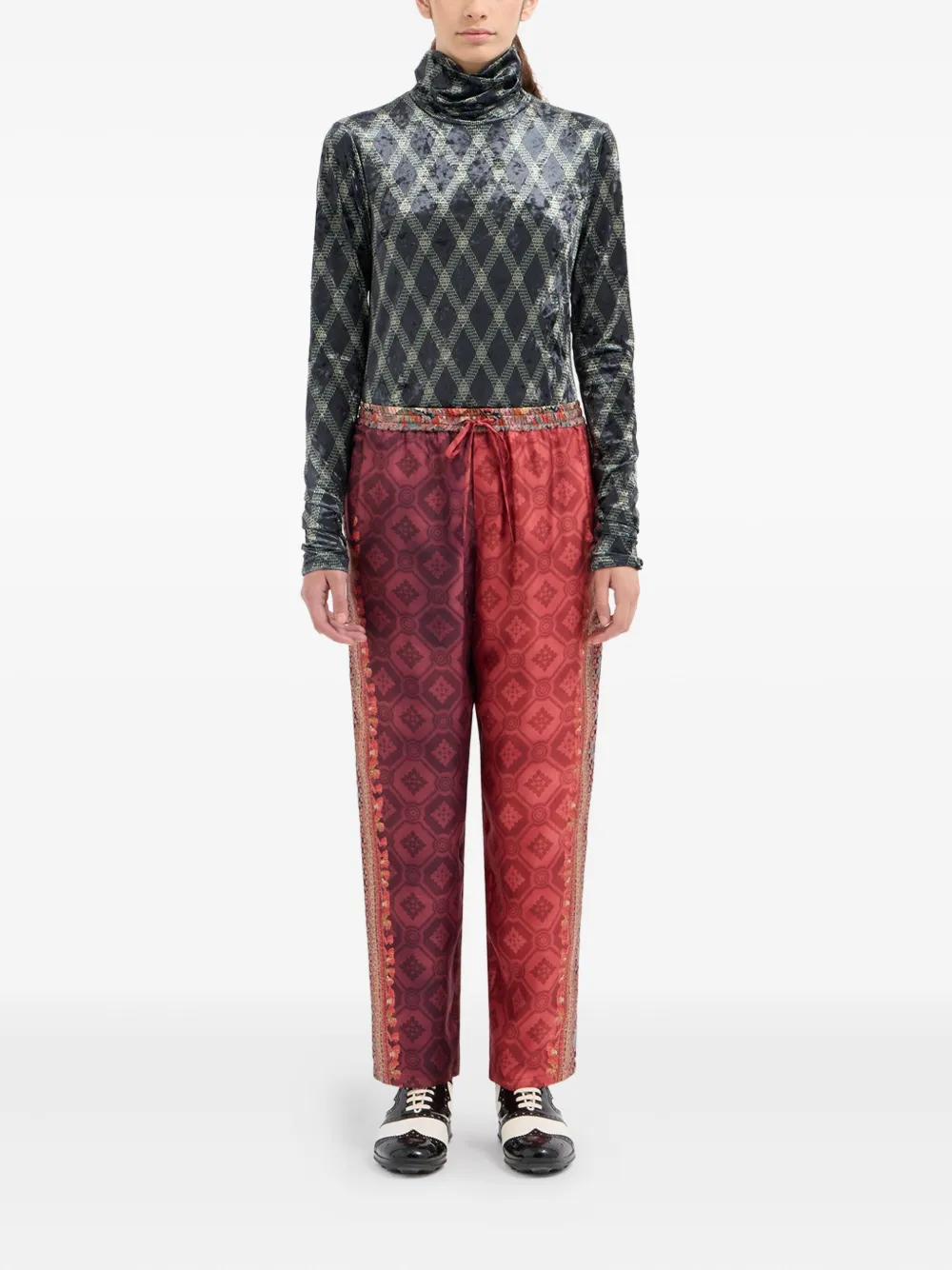 Pierre-louis Mascia Drawstring-waist Trousers In Red