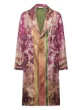 Pierre-Louis Mascia damask-print panelled coat - Pink
