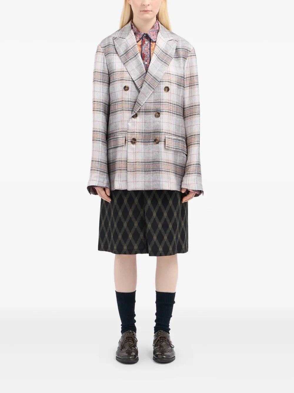 Pierre-Louis Mascia double-breasted checked blazer | Blazers | Image 2