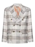 Pierre-Louis Mascia double-breasted checked blazer - Neutrals