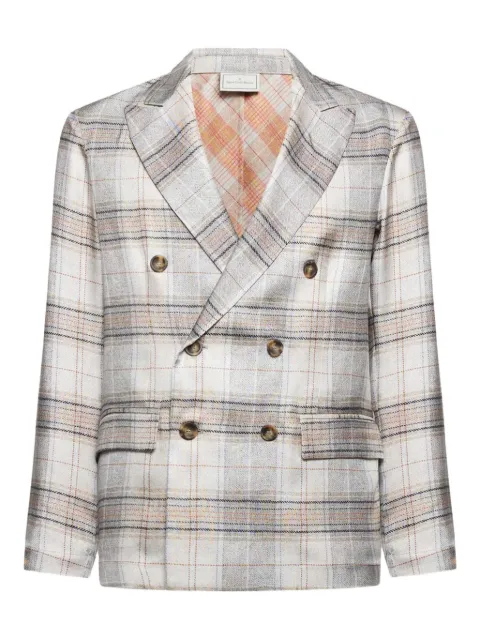 Pierre-Louis Mascia blazer con doble botonadura y motivo de cuadros