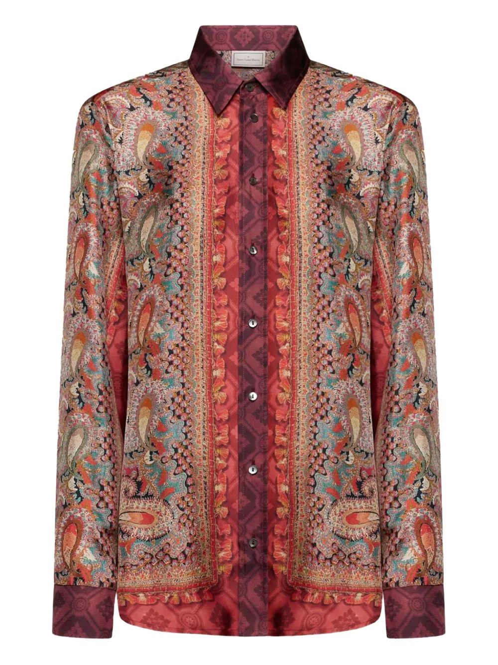 Pierre-Louis Mascia paisley-print silk shirt | Red | Image 1