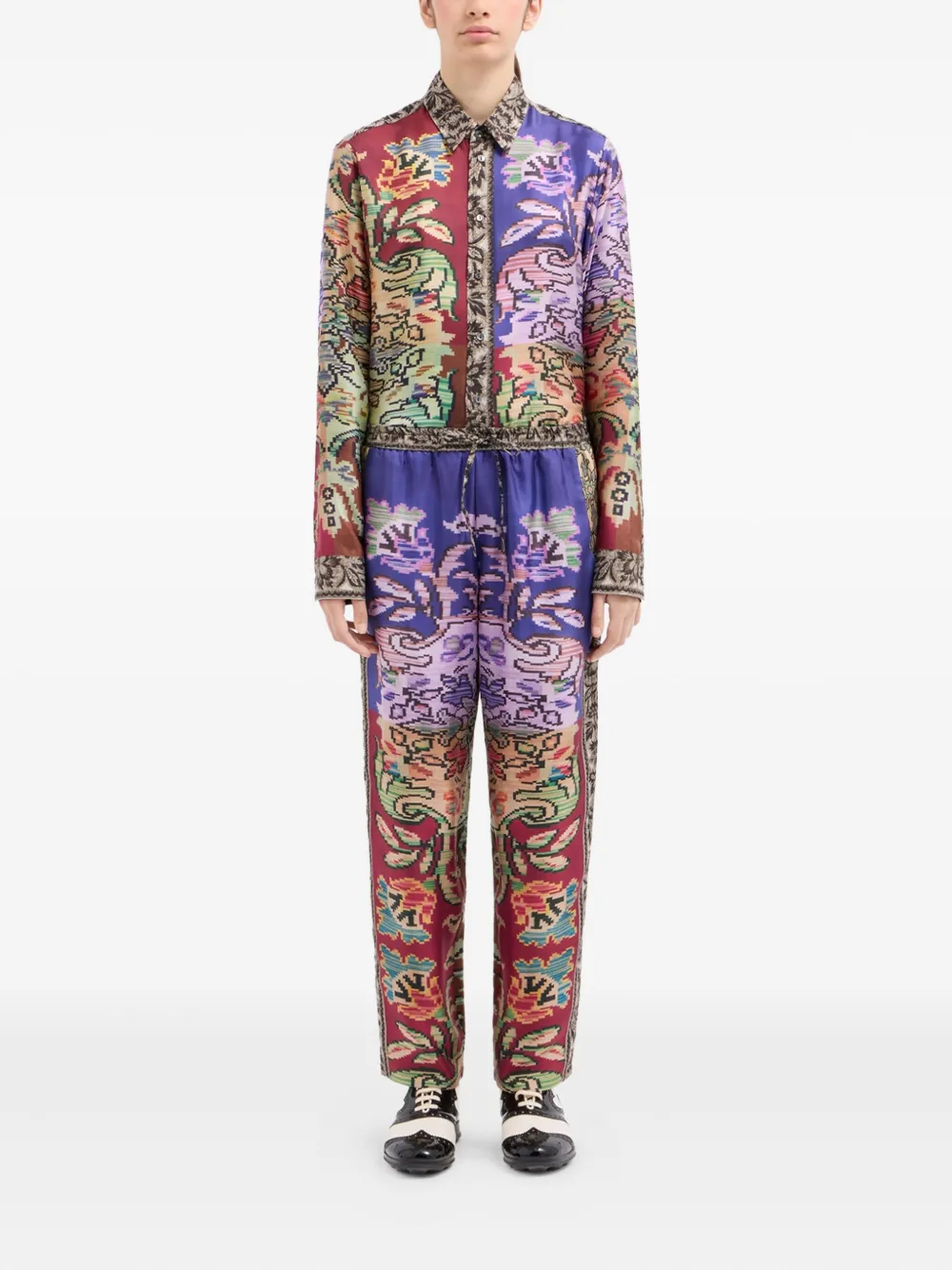 Pierre-louis Mascia All-over Print Trousers In Multi