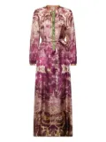 Pierre-Louis Mascia abstract-print maxi dress - Pink