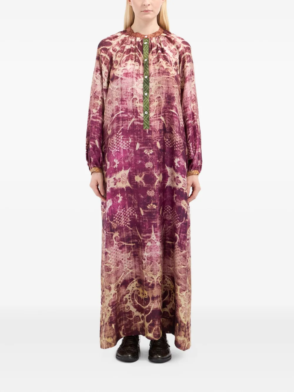 Pierre-Louis Mascia Maxi-jurk met abstracte print - Roze