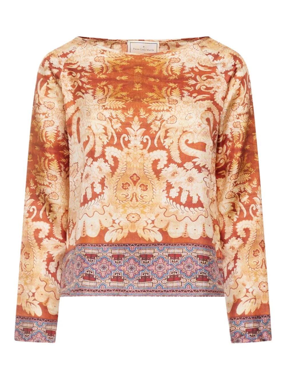 Pierre-Louis Mascia floral-pattern long-sleeve blouse | Red | Image 1