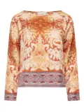 Pierre-Louis Mascia floral-pattern long-sleeve blouse - Red