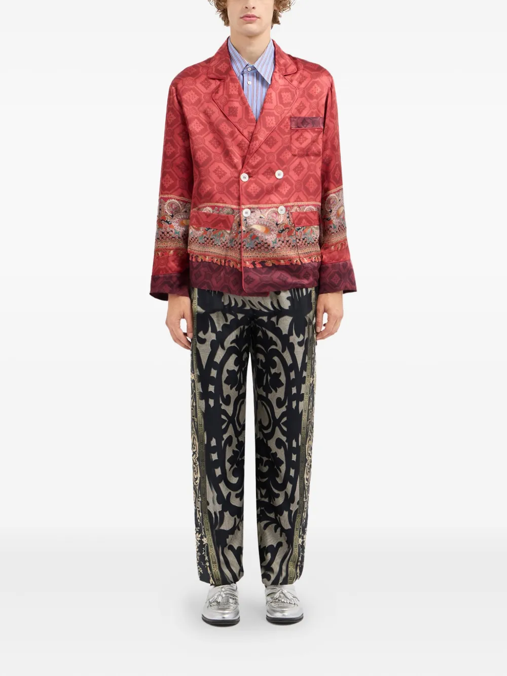 Pierre-Louis Mascia paisley-print double-breasted jacket | Blazers | Image 2