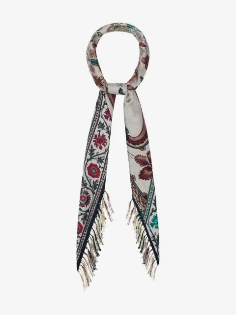 Pierre-Louis Mascia floral-pattern fringed-edges scarf