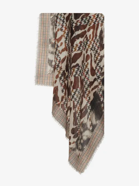 Pierre-Louis Mascia houndstooth-pattern scarf
