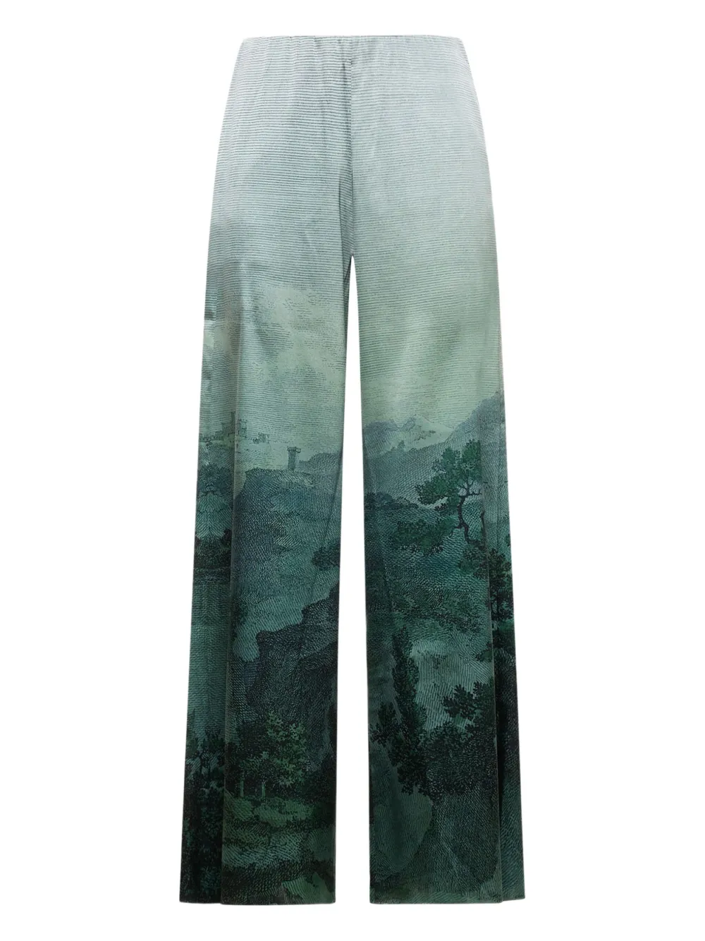 Pierre-Louis Mascia pantalon à imprimé paysage | vert | Image 1
