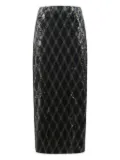 Pierre-Louis Mascia diamond-pattern midi skirt - Black