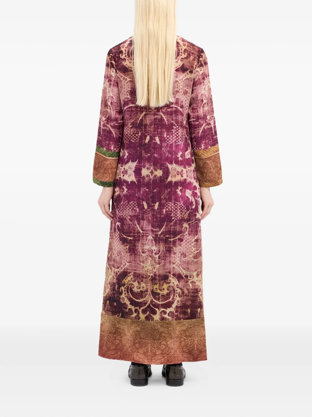 Pierre-Louis Mascia Maxi-jurk met abstracte print Roze