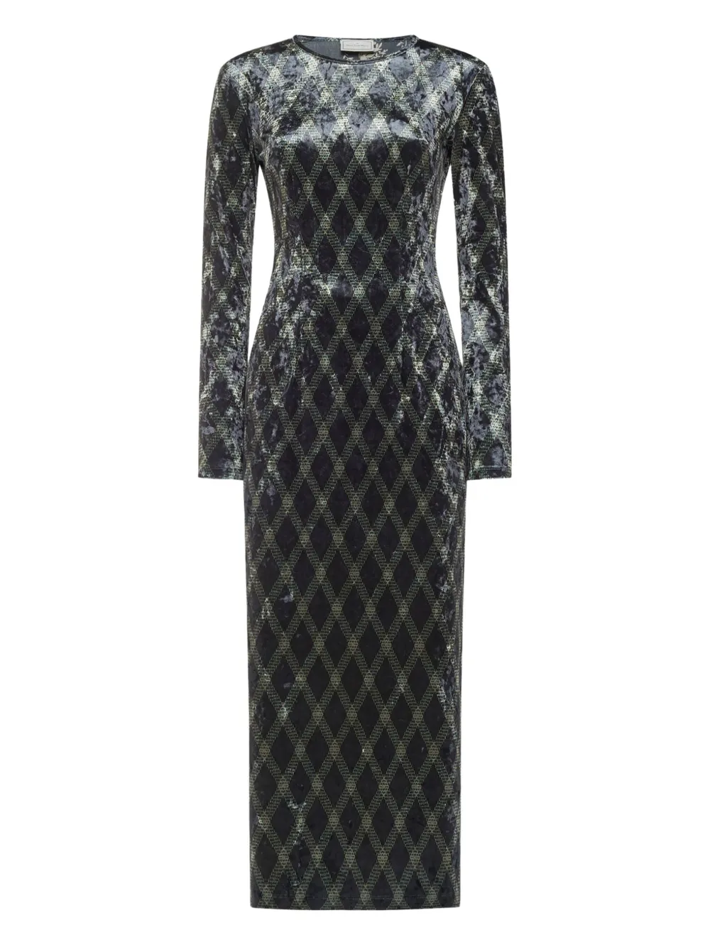 Pierre-Louis Mascia diamond-pattern maxi dress | Black | Image 1