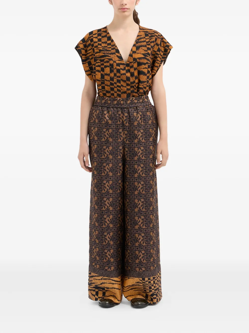 Pierre-Louis Mascia all-over print trousers | Wide Leg Pants | Image 2