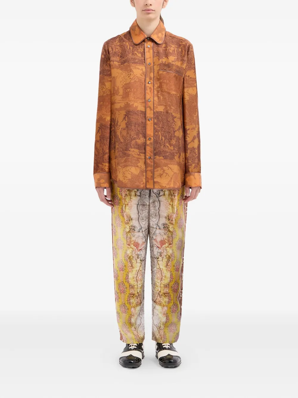 Pierre-Louis Mascia long-sleeve silk shirt | Women | Image 2