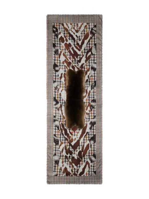 Pierre-Louis Mascia houndstooth-pattern scarf