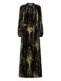 Pierre-Louis Mascia flower-pattern maxi dress - Black