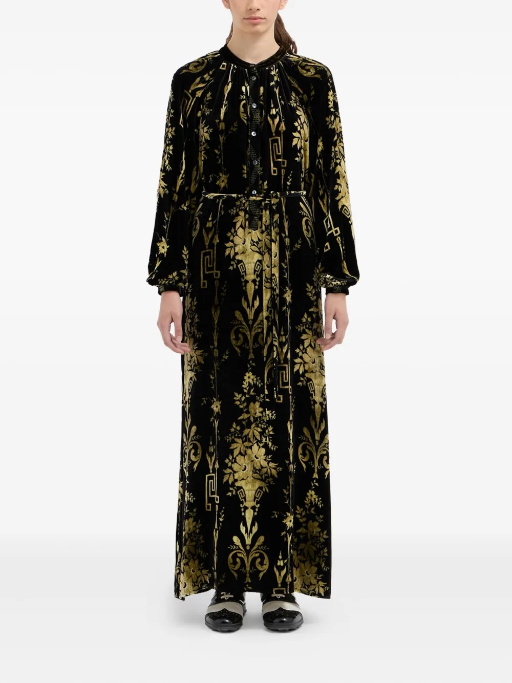 Pierre-louis Mascia Flower-pattern Maxi Dress In Multi