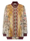 Pierre-Louis Mascia floral-panel bomber jacket - Brown