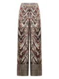 Pierre-Louis Mascia houndstooth-pattern trousers - Brown