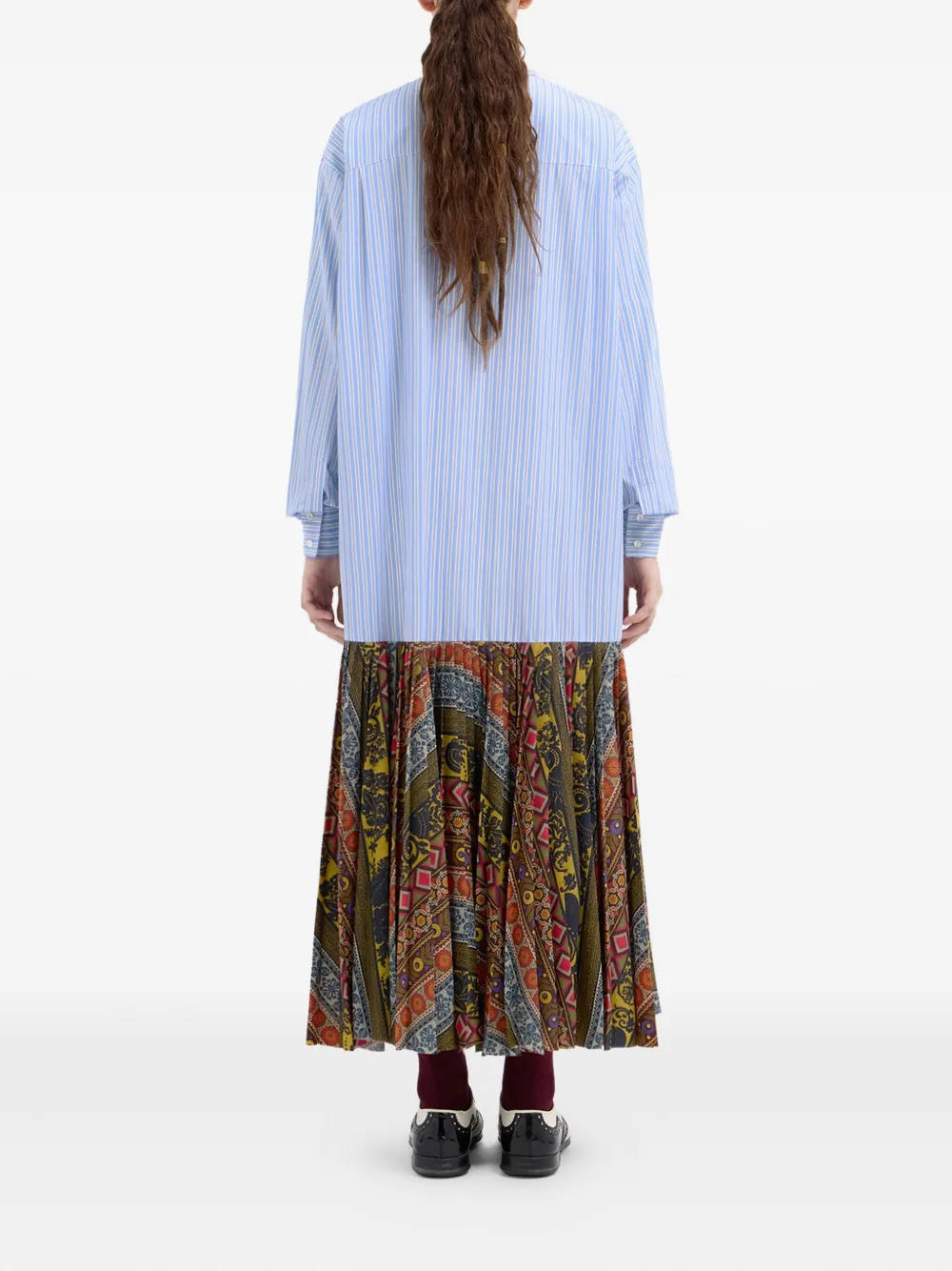 Pierre-louis Mascia Stripe-pattern Maxi Dress In Blue