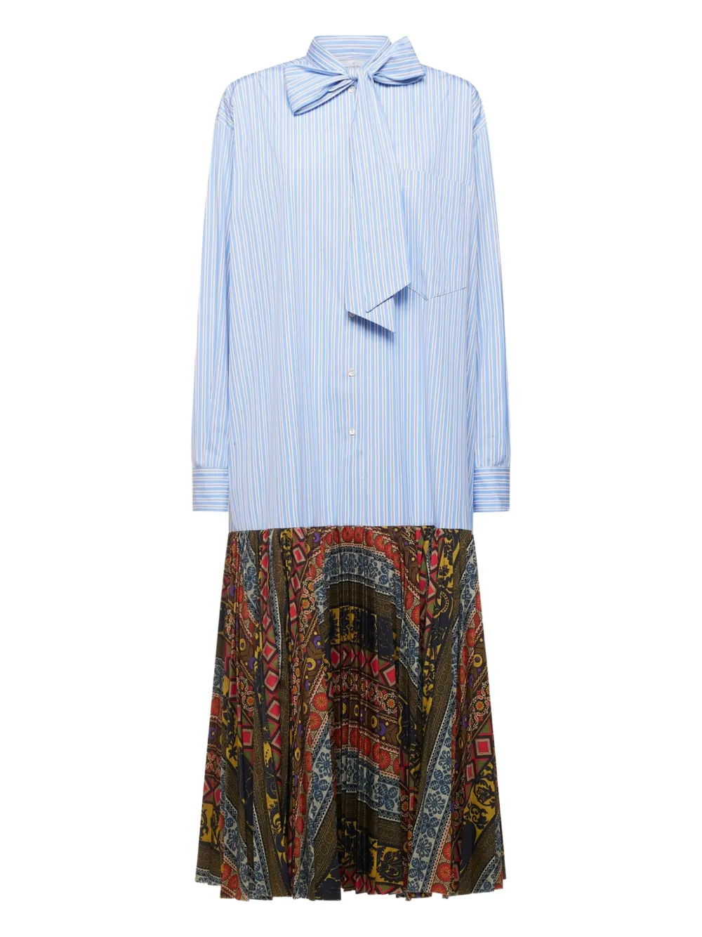 Pierre-louis Mascia Stripe-pattern Maxi Dress In Blue