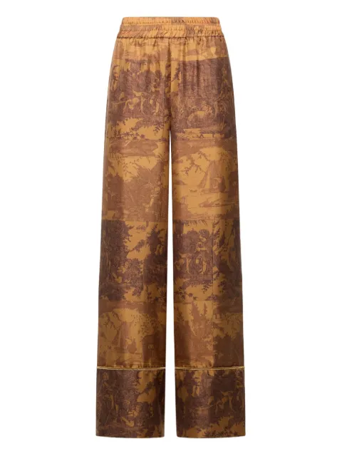 Pierre-Louis Mascia toile-print elastic-waist trousers