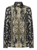 Pierre-Louis Mascia baroque-print silk shirt - Blue