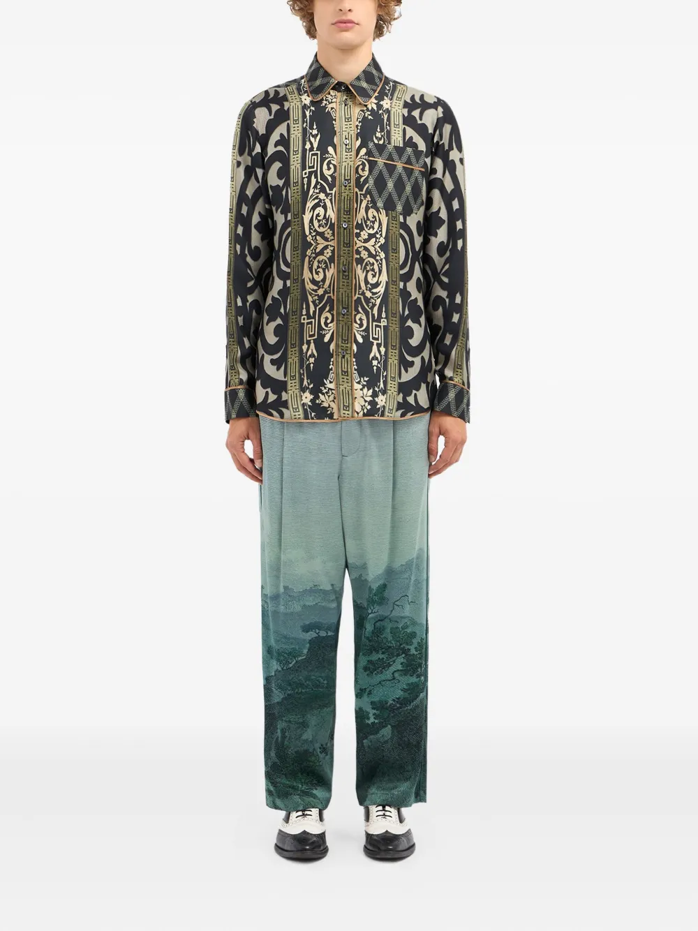 Pierre-Louis Mascia baroque-print silk shirt | Women | Image 2