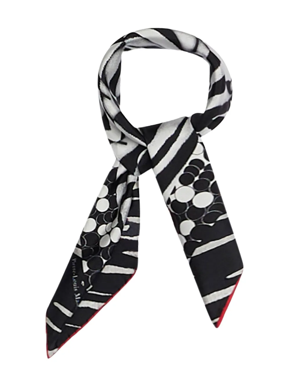Pierre-louis Mascia Geometric-pattern Scarf In Black