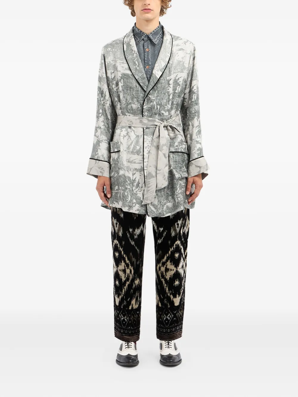 Pierre-louis Mascia Aloegum Robe In Gray