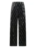 Pierre-Louis Mascia diamond-pattern trousers - Black