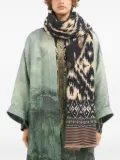 Pierre-Louis Mascia abstract-pattern frayed scarf - Black