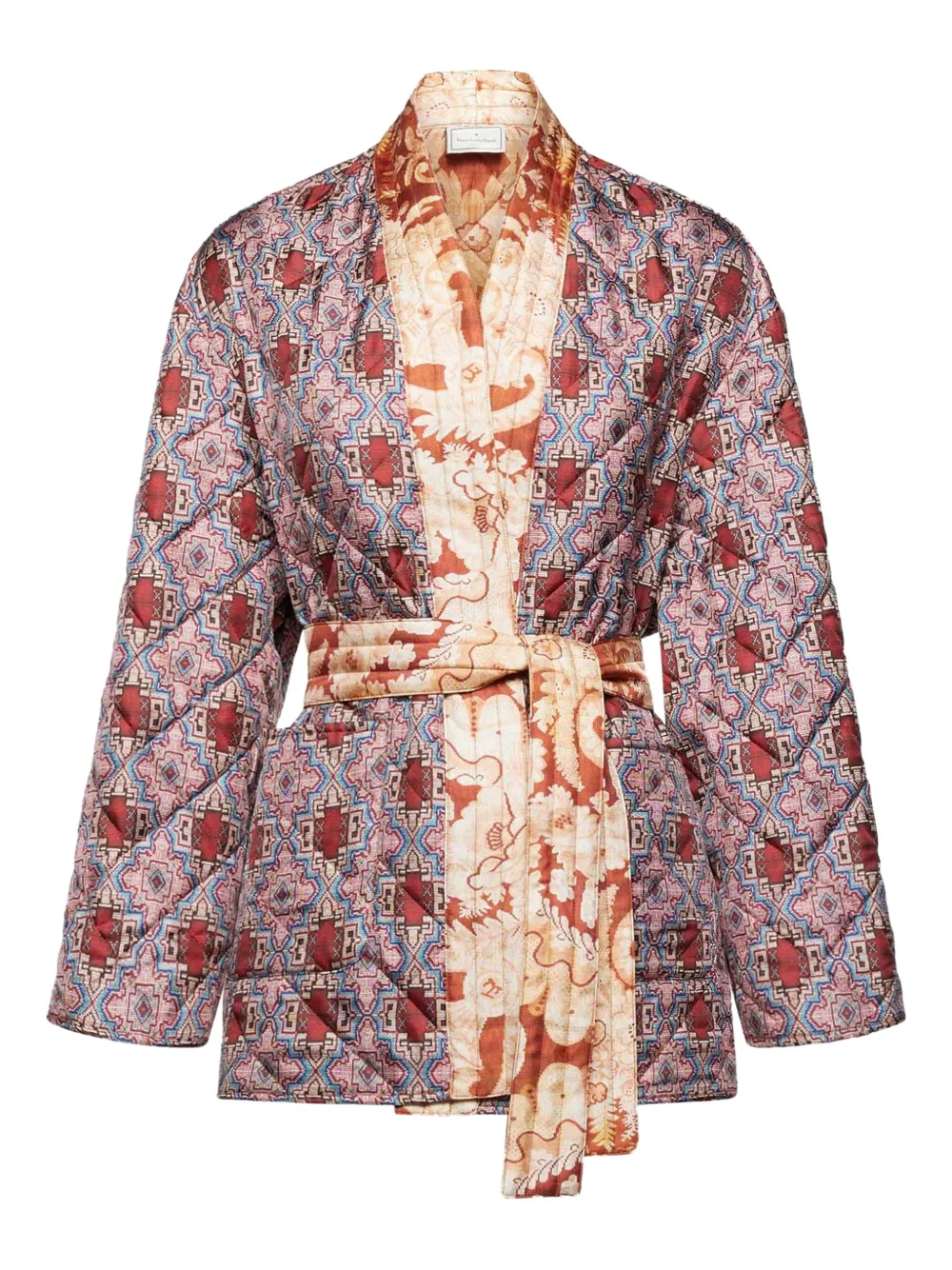 Pierre-Louis Mascia quilted patterned coat | Pink | Image 1