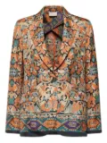 Pierre-Louis Mascia paisley-print single-breasted blazer - Orange