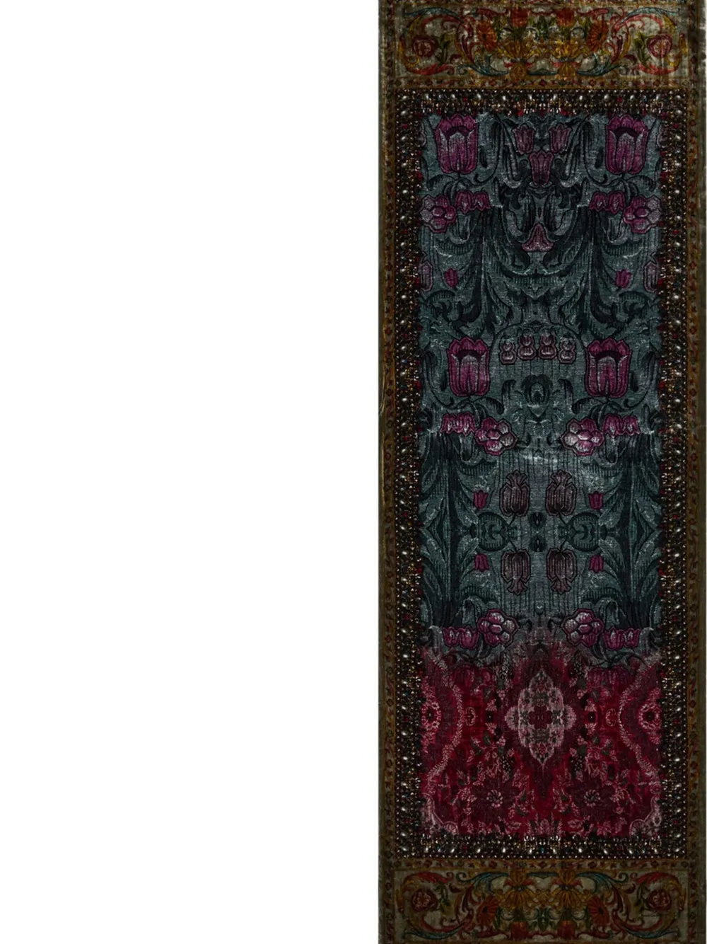 Pierre-Louis Mascia beaded floral scarf - Marrone