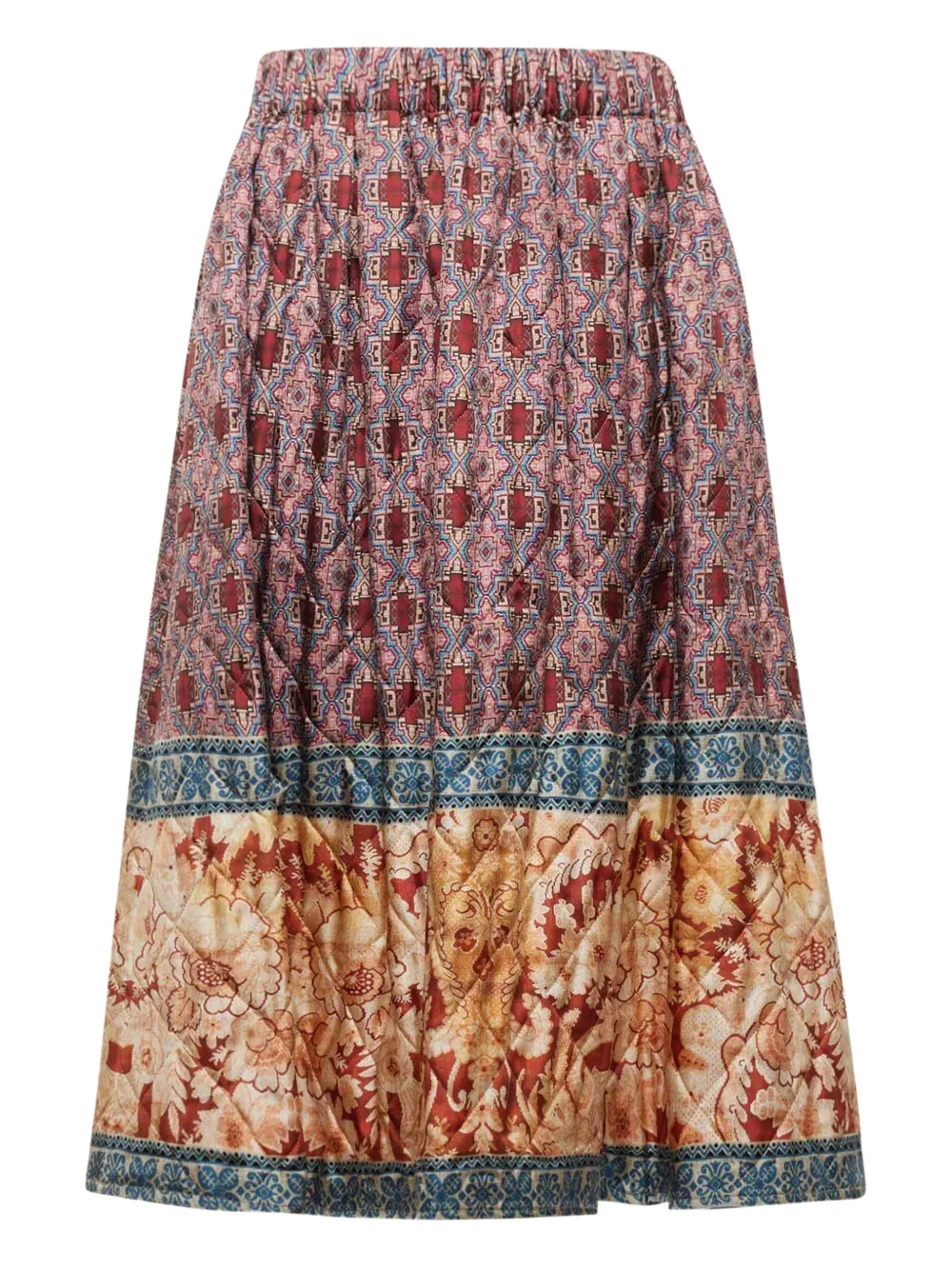 Pierre-louis Mascia Geometric-pattern Midi Skirt In Multi