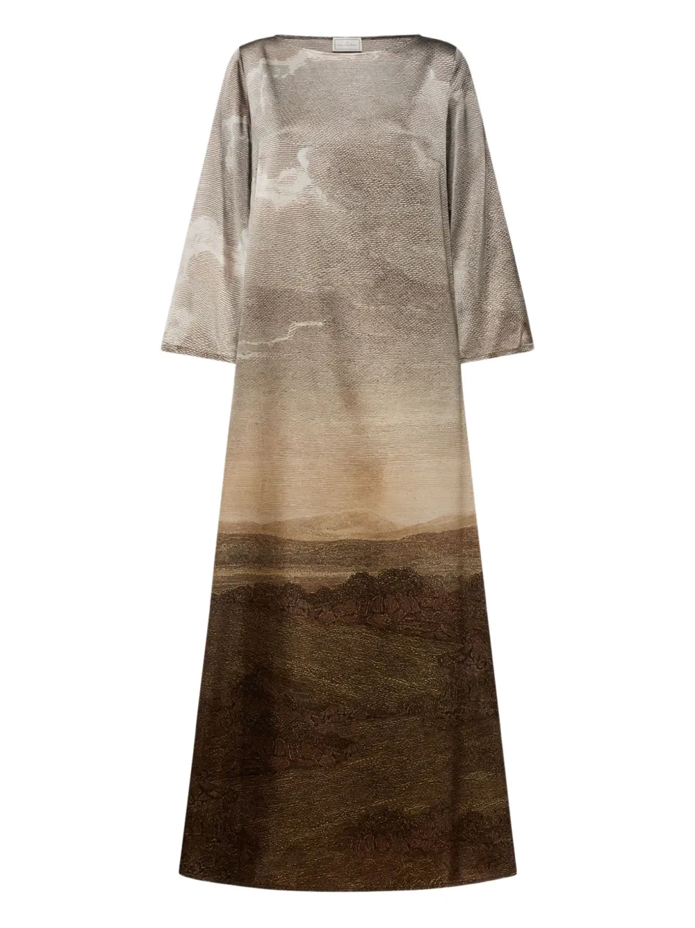 Pierre-louis Mascia Abstract-pattern Maxi Dress In Neutral