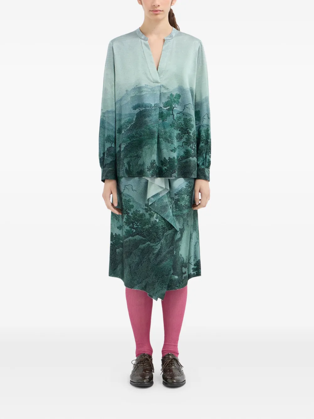 Pierre-Louis Mascia Shirt met print - Blauw