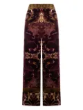 Pierre-Louis Mascia damask-print velvet trousers - Red