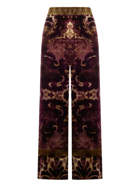 Pierre-Louis Mascia pantalones de terciopelo con estampado damasco