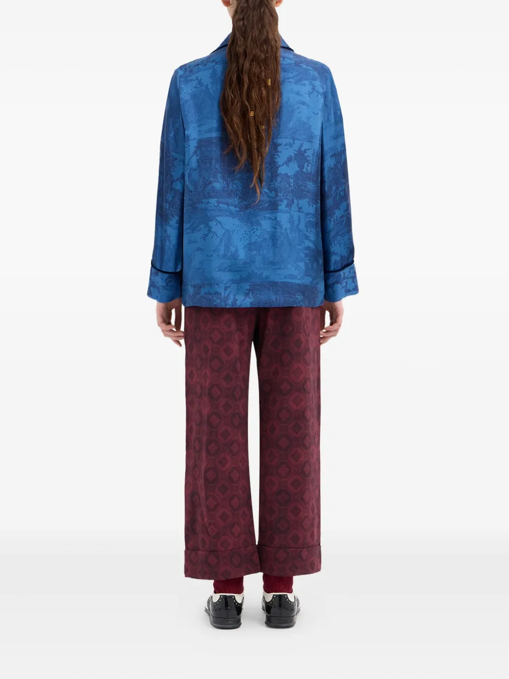 Pierre-louis Mascia Landscape-print Shirt In Multi