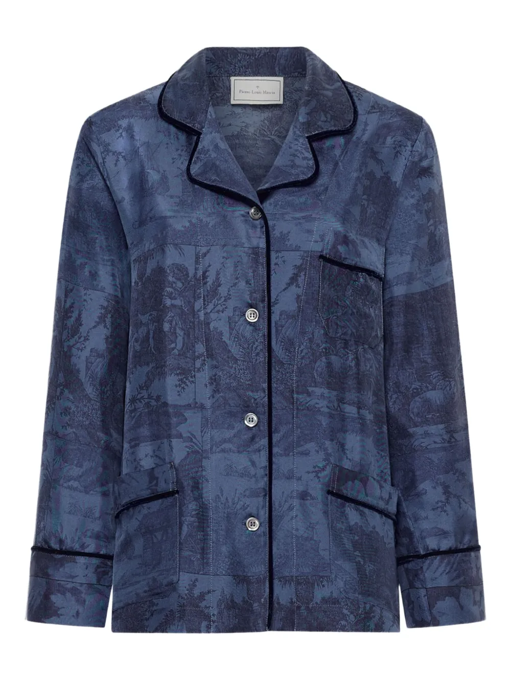 Pierre-louis Mascia Landscape-print Shirt In Multi