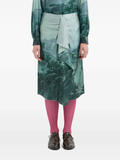 Pierre-Louis Mascia silk-blend ruffled skirt