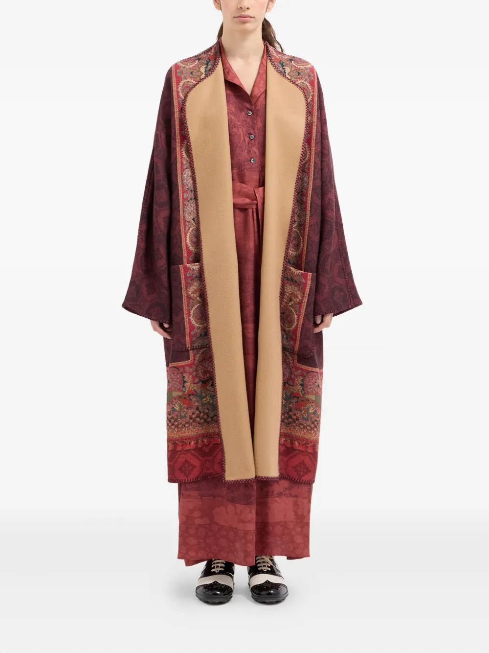 Pierre-Louis Mascia paisley-print panelled coat | Single Breasted Coats | Image 2