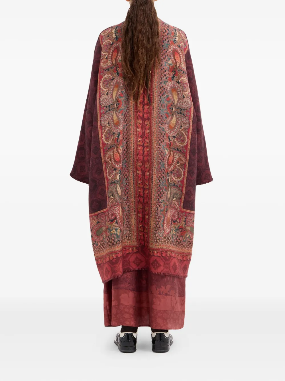 Pierre-louis Mascia Paisley-print Panelled Coat In Multi