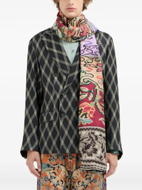 Pierre-Louis Mascia mascada con diseño patchwork y estampado floral