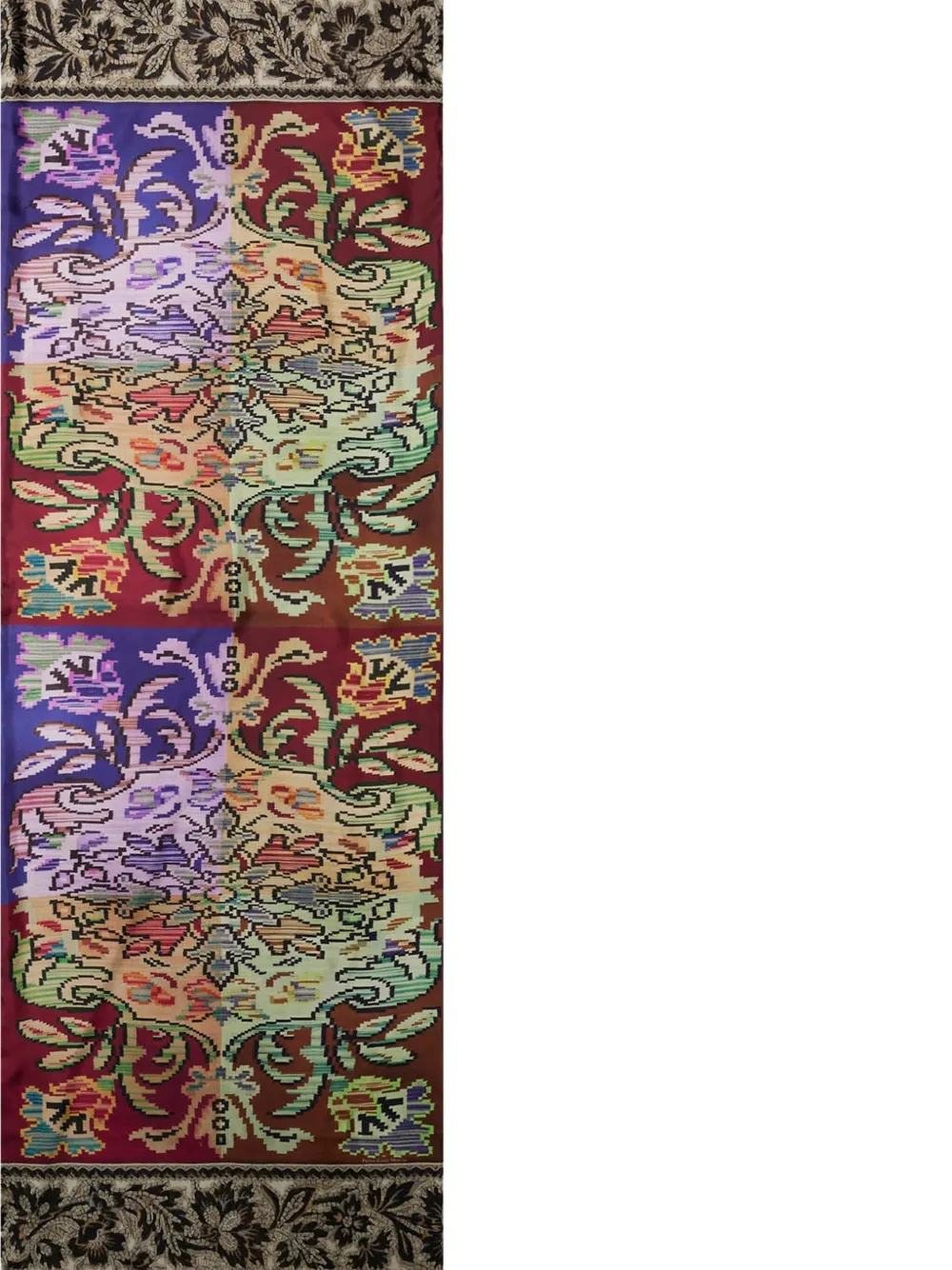 Pierre-louis Mascia Patchwork Floral Scarf In Multi
